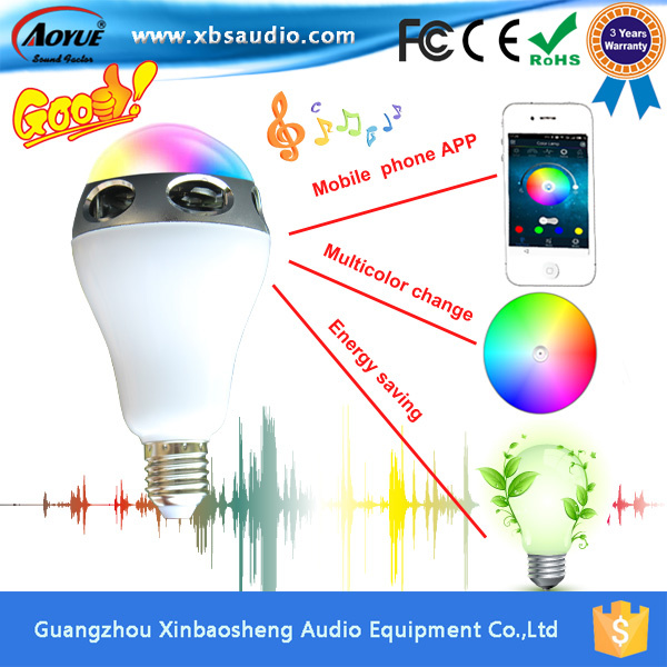 Smart Home Wireless Bluetooth LED Light Speaker with APP & Remote Control