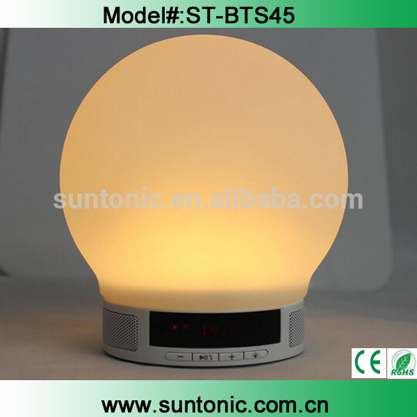 2015 LED Light Mini Portable Bluetooth Speaker with Alarm Clock