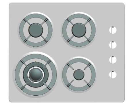 Stainless Steel 4 Burner Gas Stove