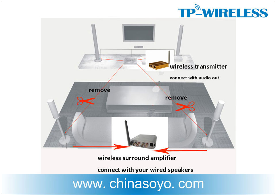Mini-Wireless Amplifier for Home Theatre