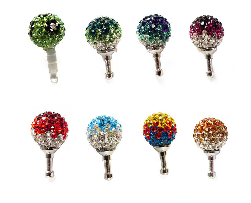 Full Rhinestone Ball Dustproof Plug (PL285)
