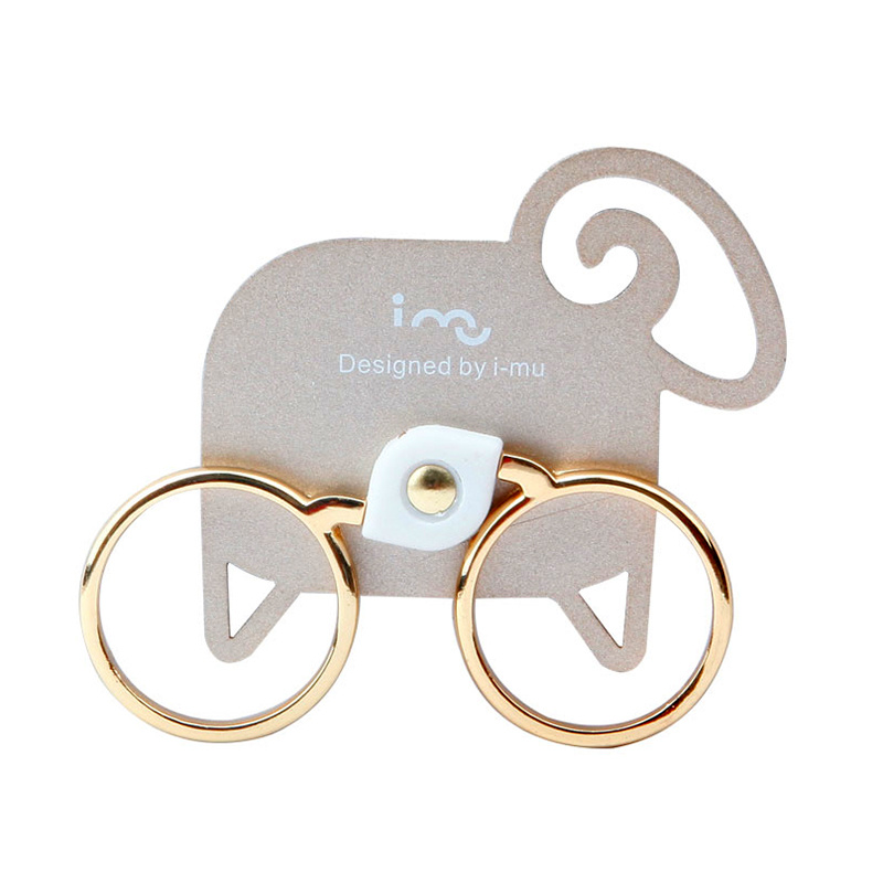 Self-Adhesive Metal Mobile Phone Double Ring Holder Keep