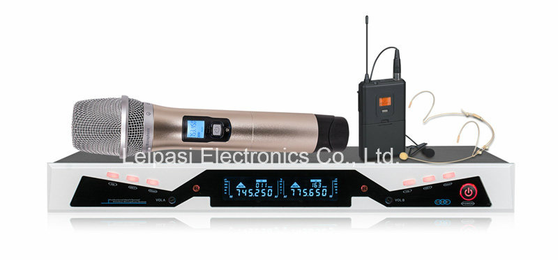 UHF Wireless Microphone System Handheld Microphone and Receiver