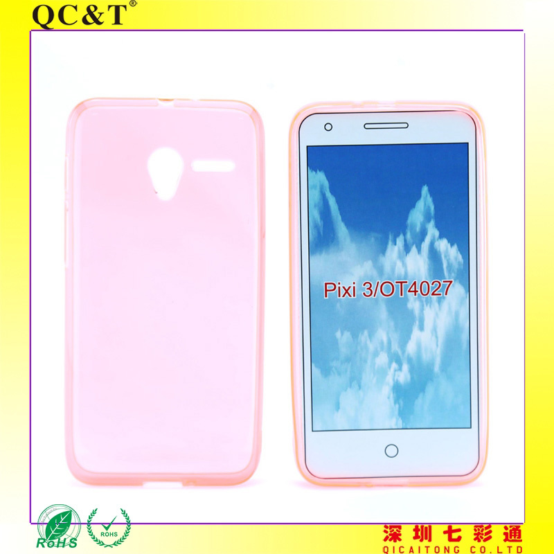 Mobile Phone TPU Case for Alcatel Pixi3 Ot4027