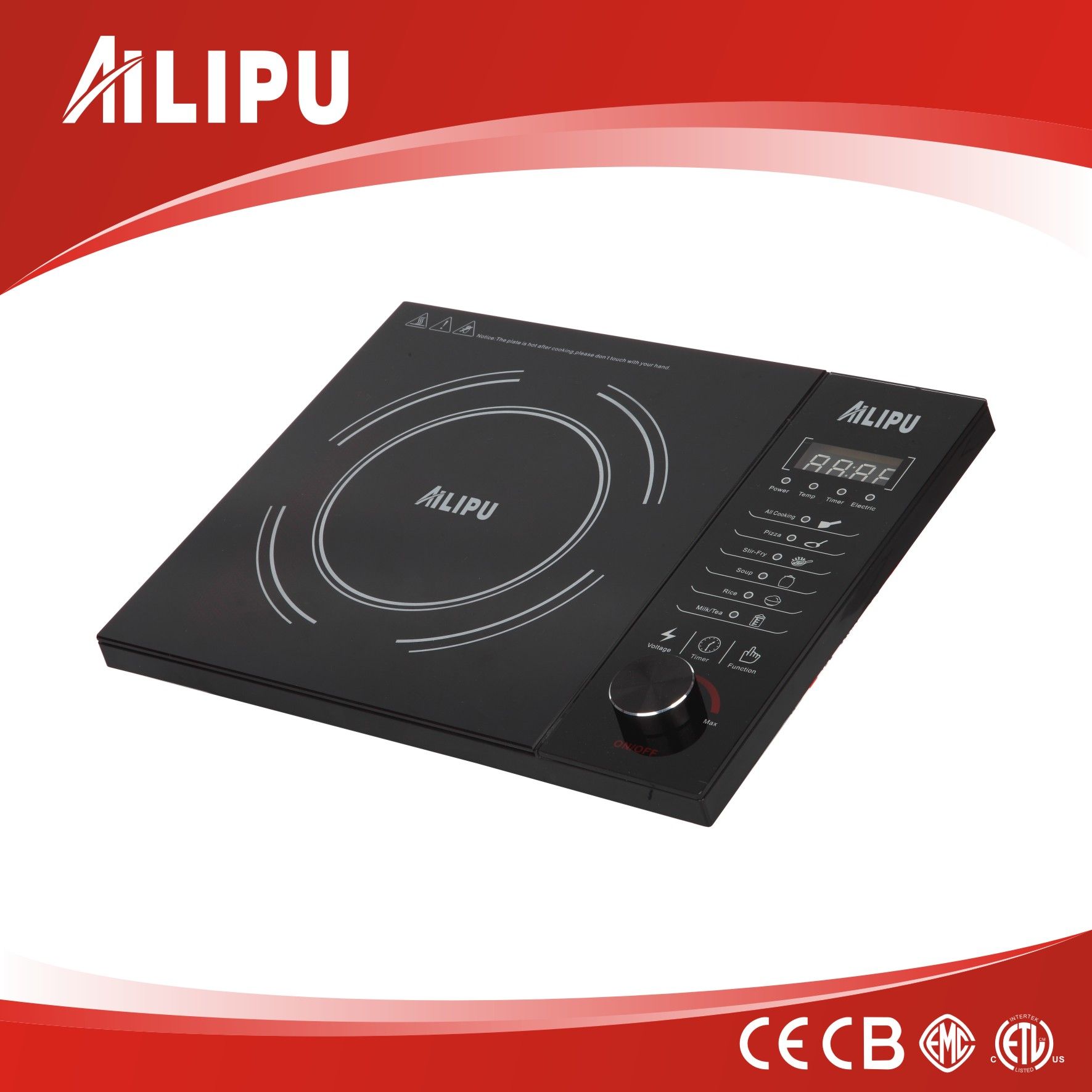 110V ETL Approval Push Button Induction Cooker Sm-H16b