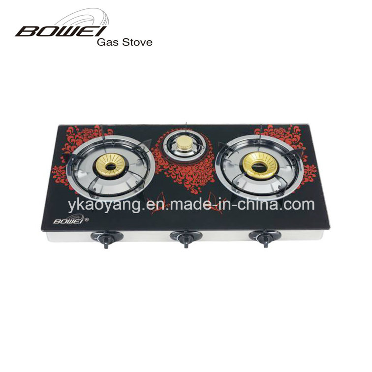 Sri Lanka Model 3 Burner Glass Gas Stove