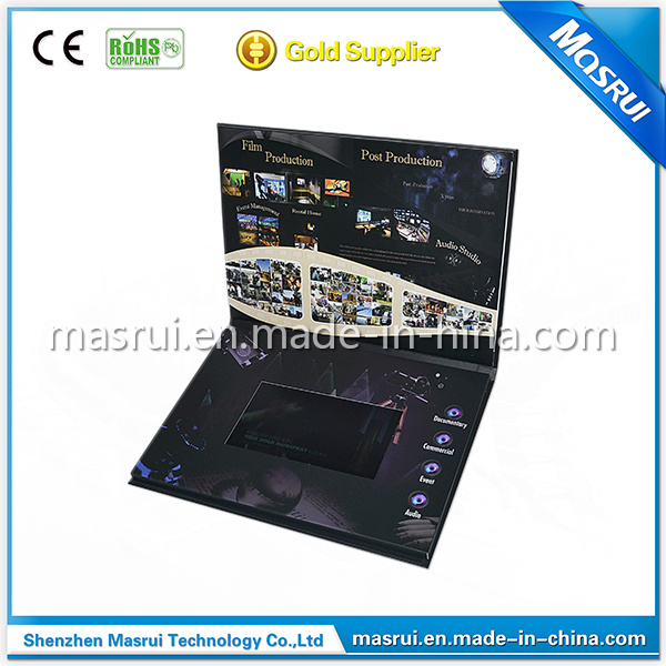 Business Gift Use LCD Video Greeting Christmas Card