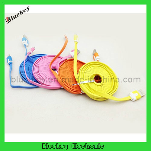 3m Flat Noodle Lightning USB Cable for iPhone 5