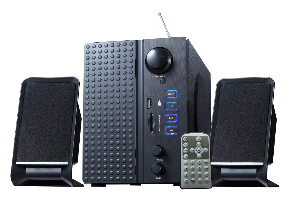 Multimedia Speaker Read USB Device, Support FM, Remote and Bass Button