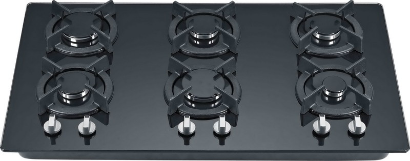 Built in Type Gas Hob with Six Burners and Tempered Glass Panel (GH-G916C)