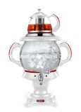 4.5L Glasselectric Samovar (with glass teapot / flower painting) [T30 F1]