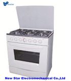 Full Stainless Steel 6burner Glass Cover Electric Freestanding Oven