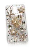 Elegant Crystal Relaxation Bag Flowers Mobile Phone Case