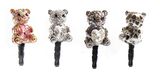 Crystal Bear Mobile Phone Earphone Plug Cap (PL397)