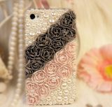 Cell Phone Case with Lace Rose and Pearl Case for iPhone 4S/5s/5c Case