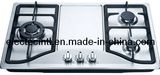 Gas Cooktop with 3 Burners, Stainless Steel Panel, Cast Iron Support, Ffd for Choice (GH-S813C)