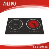 2015 Hot Selling New Sensor Touch Control Double Electric Cooker for Kitchen Appliance Use