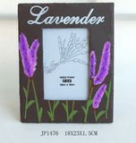 Natural Limestone Photo Frame with Handpainted Lavender