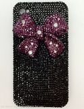 Dirty Addiction Rhinestone Purple Bow Case