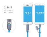 2m 2 in 1 Noodle USB Cable for iPhone and Android