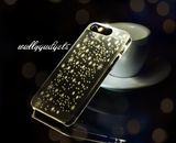 Xmas Tree (White) Light up LED Flashing Clear Hard Case for Apple iPhone 5g / 5s