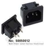 Rice Cooker Power Socket Earless Black (iron) Rice Cooker Connector (50050012)