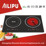 Double Burners Induction Cooker with Infared Cooker/2 in 1 Cooktop/Two Burners Induction Infrared Cooker