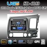 Right Hand Car DVD GPS Player for UGO Honda Civic with Pip 3D Ui SD-6059