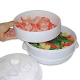 White Seriesof Convenient Microwave Steamer