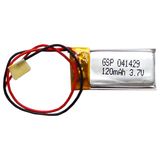 Polymer Li-ion MP3 / MP4 Player, Bluetooth Devices Battery GSP041429 120mAh 3.7V With PCB