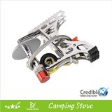 Camping Stove with Foldable Burner Head and Automatic Remote Ignition