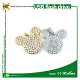 Crystal 3D  Mickey Pendant Flash Memory USB Flash Drive