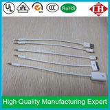 White Color 2.5mm Stereo to Various Connectors Audio Cable