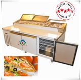 S/S Pizza Workbench Refrigerator with Display Trays