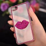 Levreshouges Transparent PC with Rhinestone Phone Case for Samsung S6 Edge Plus