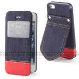 PU Leather Booklet Mobile Phone Case for iPhone5/5s