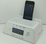 Speaker with Dua Alarm FM Radio Function for iPad/iPhone5/6