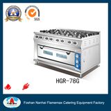 Stainless Steel 8 Burer Gas Range with Gas Oven (HGR-78G)