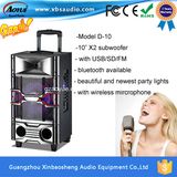 Trolley Portable 10 Inch Multifunction Speaker with High Quality