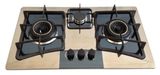 Gas Stove with 3 Burners and Stainless Steel Panel, Cast Iron Support (HM-34008)