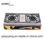 Double Burner Steel Gas Stove with China Gas Cooker