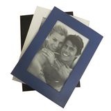 Blue Black White Flat Wood Photo Frame