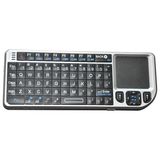 Rii Mini 2.4G Wireless Keyboard (SILVER) With Touchpad and Laser Pointer for PC, HTPC and PS3 (MWK01)