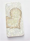 Inlaid Rhinestone Heart Back Cover for iPhone 5/5s (MB1043)
