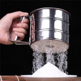 Mesh Flour Sifter Mechanical Baking Icing Sugar Shaker Sieve Tool