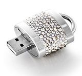 Crystal Lock USB Flash Drive Full Memory