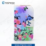 Custom Printed PU Leather Cell Phone Cover / Mobile Phone Cover for Samsung Galaxy S4 (Butterfly 03)