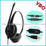 Ultra Lightweight Computer USB Headsets for Call Center