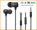 Stereo Earphone with Voloume Control and Mic (RH-404-042)