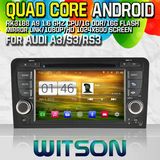 Witson S160 Car DVD GPS Player for Audi A3/S3/RS3 (2003-2012) with Rk3188 Quad Core HD 1024X600 Screen 16GB Flash 1080P WiFi 3G Front DVR DVB-T Mirror (W2-M049)